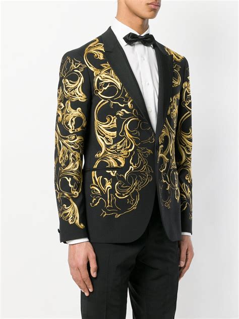 versace tuxedo jacket|Versace black suit.